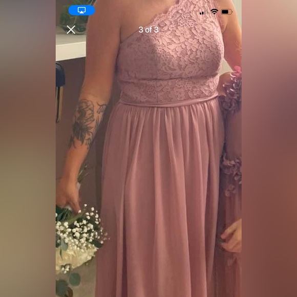 Dusty Rose Bridesmaids Dress size 10 - Picture 3 of 3